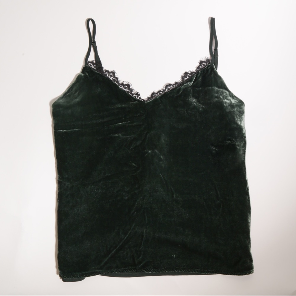 Green velvet top
